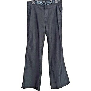 prAna Womens Pants Charcoal Grey Wide Leg Dress Active Comfort Stretch Size 8